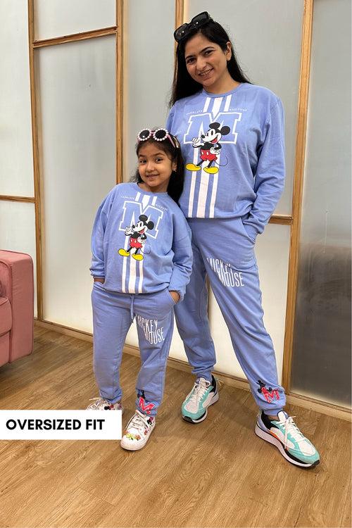 Mickey Varsity Blue Co-Ord set for Family