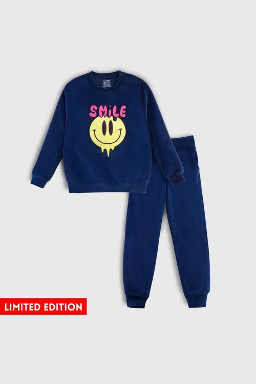 Smile Dripp Velvet Co-ord Set