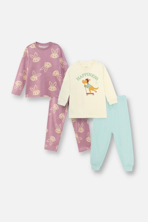 Bunny and Doggy Pajama Set Pack of 2