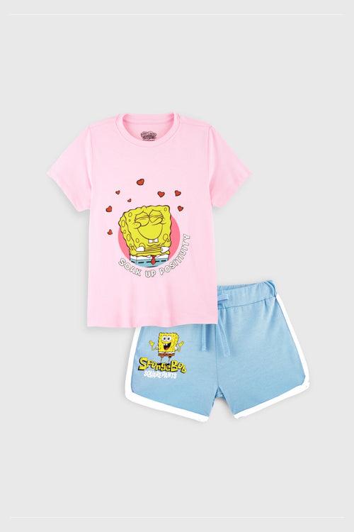 Spongebob Positivity Shorts Set