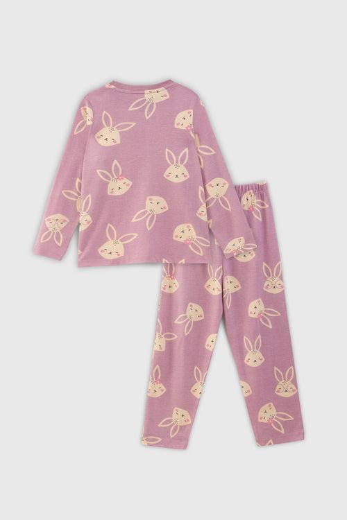 Bunny Pattern Pajama Set for Infant