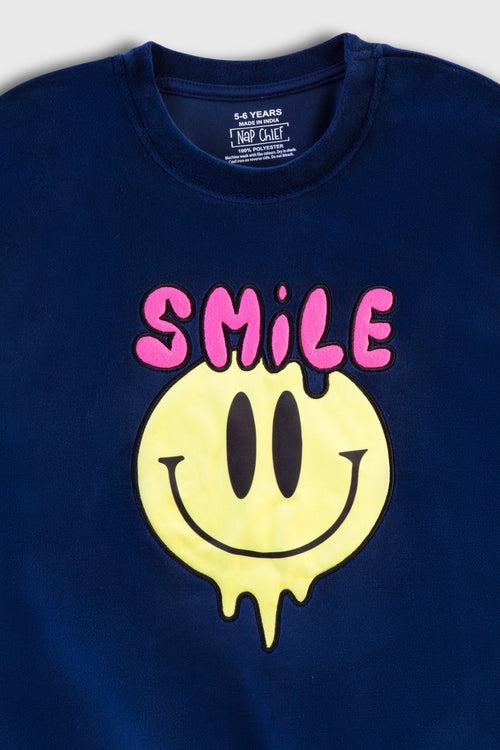 Smile Dripp Velvet Co-ord Set