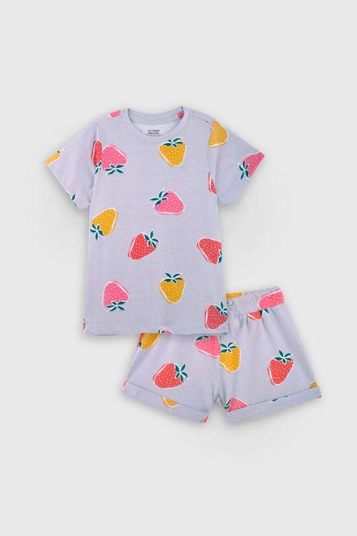 Strawberry Shorts Set