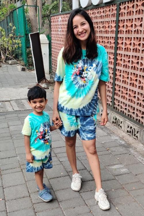 Mickey Iconic Tie & Dye Shorts set for Family