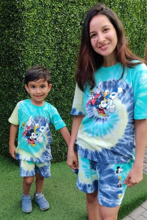 Mickey Iconic Tie & Dye Shorts set for Family