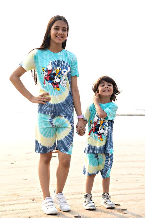 Mickey Iconic Tie & Dye Shorts set for Family