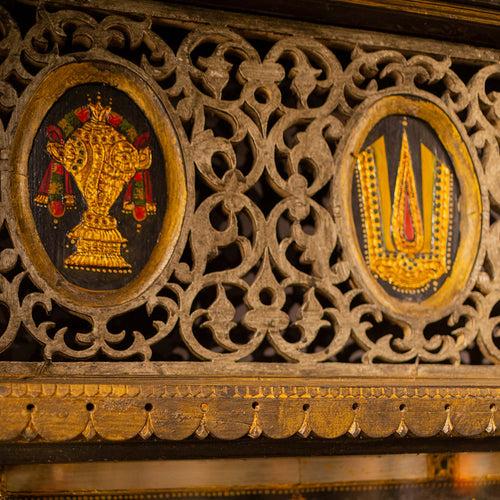 Garuda Seva Vishnu Tanjore Painiting