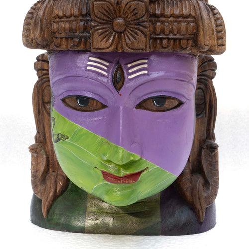 Shiva Mask Purple & Green