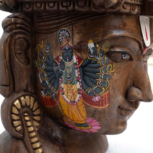 Vishnu Mask Krishna 16 hands Pichwai Style