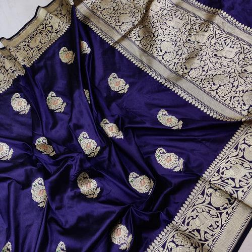 Pure Katan Silk Handwoven Banarasi Saree