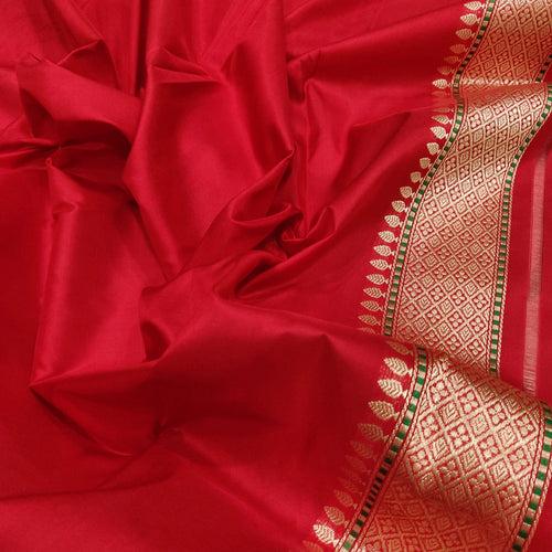 Off White Color Pure Katan Silk Handwoven Banarasi Saree