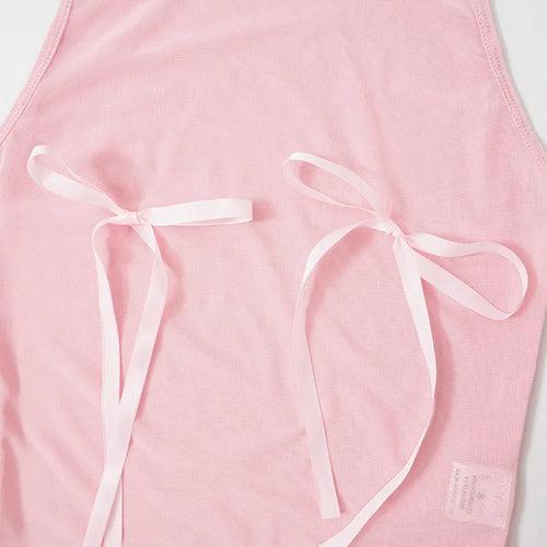 Pink Bow Cropped Top