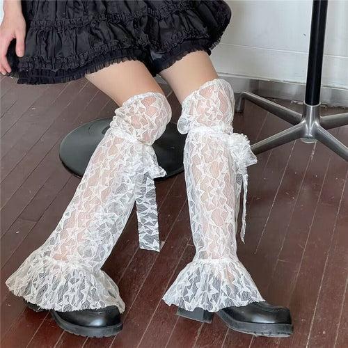 Star Bow Lace Leg Warmers