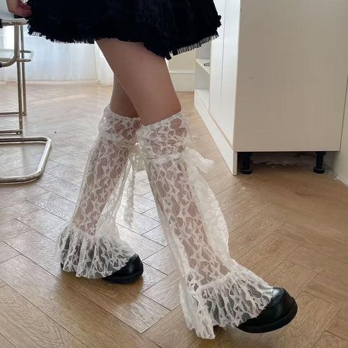 Star Bow Lace Leg Warmers