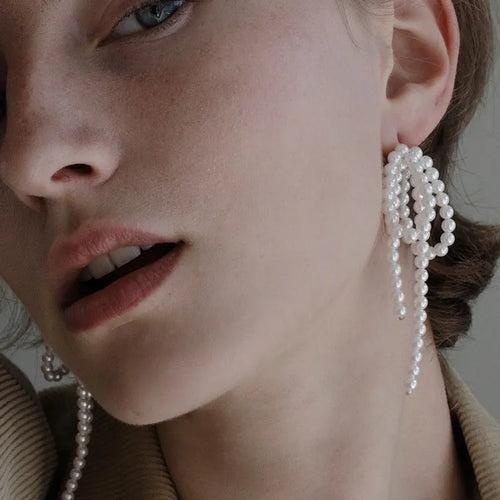 Pearl Bow Earrings