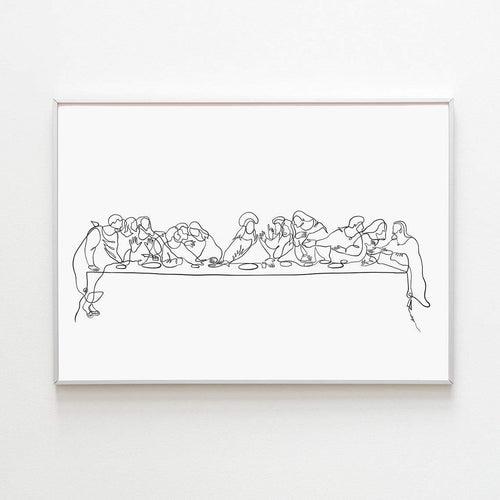 Last supper - Line art