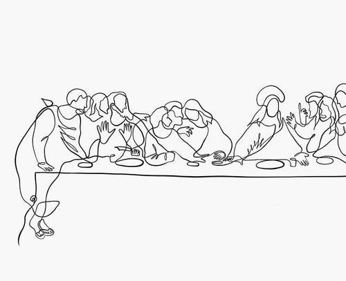Last supper - Line art