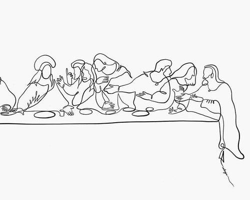 Last supper - Line art