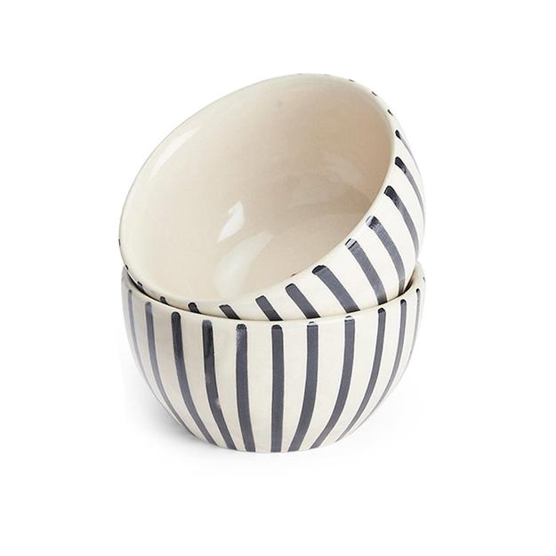 Lovestruck stripe bowl, Set of 2