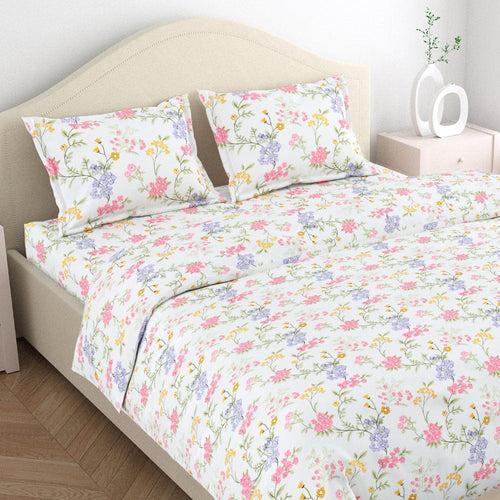 Climber 100% Cotton Double Size Bedsheet, 186 TC