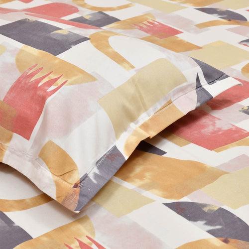 Color Harmony, 100% Cotton Double Size Bedsheet, 186 TC, Yellow