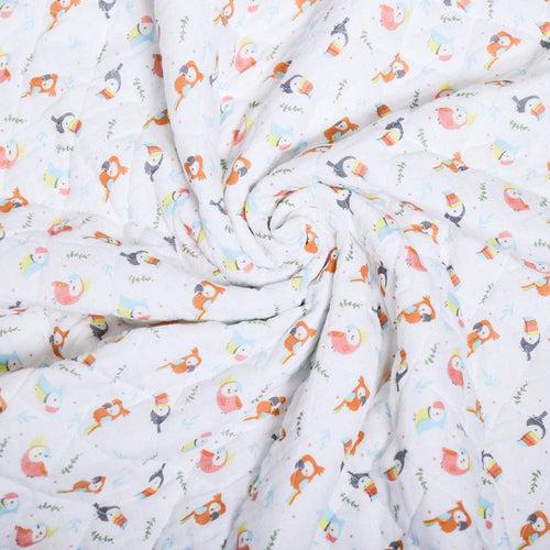 Peekaboo 100% Cotton Muslin Reversible Quilt for New Born Baby