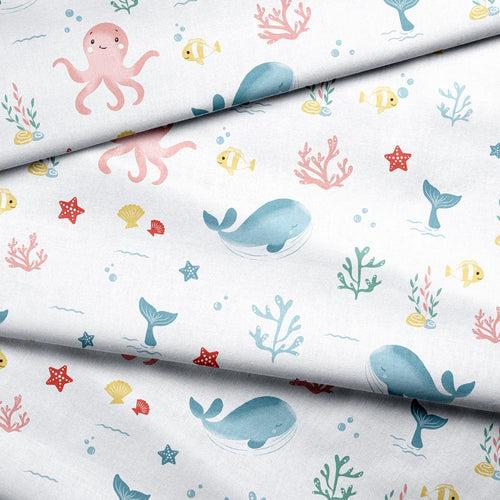 Vitamin Sea 100% Cotton Muslin Reversible Blanket for New Born Baby