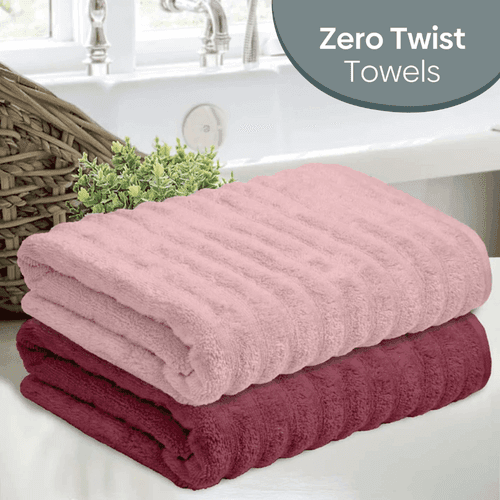 Zero Twist Luxury Bath Towel Set of 2