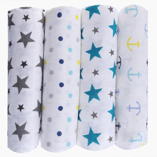 Muslin Swaddles Pack of 4