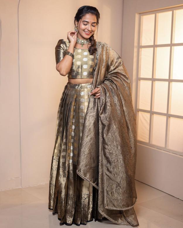 Black and Gold Lehenga