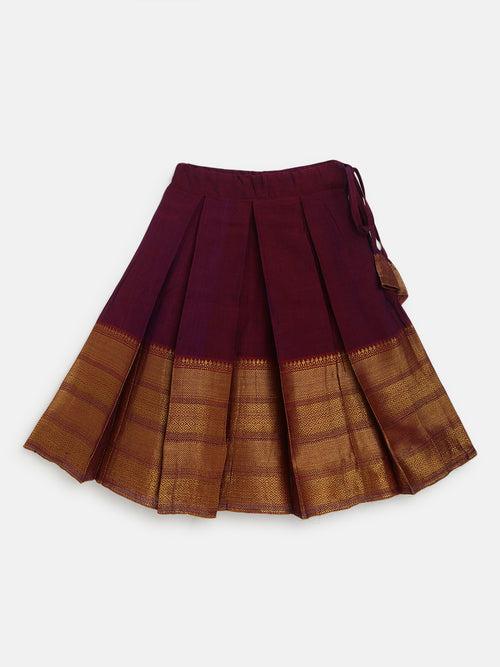 Ananya Magenta Mini Crop Top and Skirt