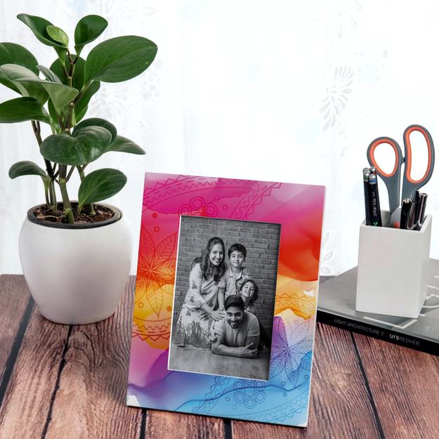 Multi Watercolour Photo Frame 9x7