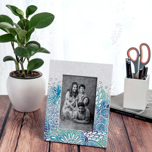 Abstract Flowers Photo Frame 9x7