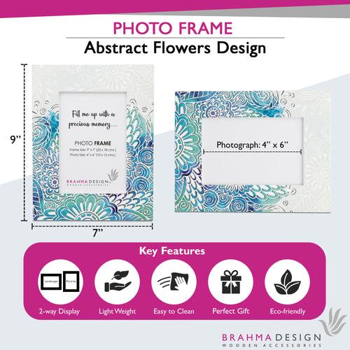 Abstract Flowers Photo Frame 9x7