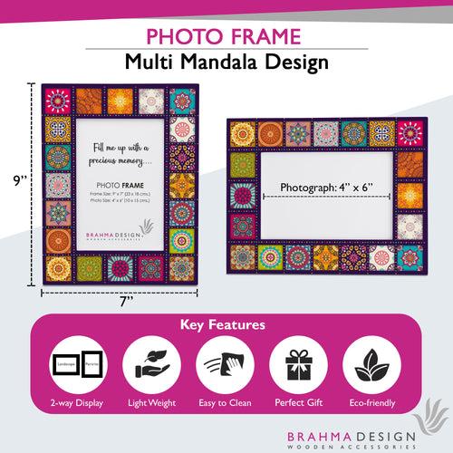 Multi Mandala Photo Frame 9x7