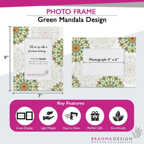 Green Mandala Photo Frame 9x7