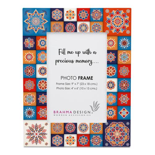 Floral Tiles Photo Frame 9x7