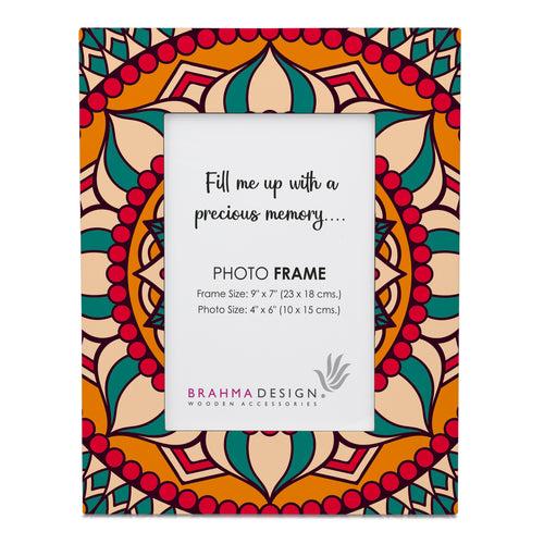 Red Mandala Photo Frame 9x7