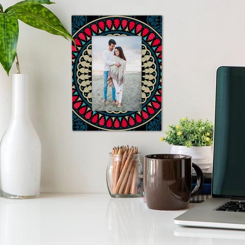 Black Mandala Photo Frame 9x7