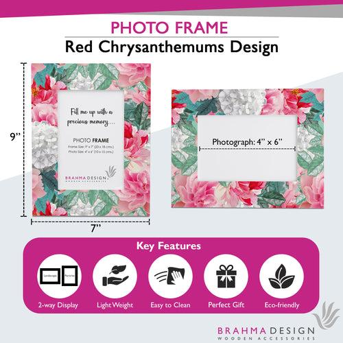 Red Chrysanthemums W Photo Frame 9x7