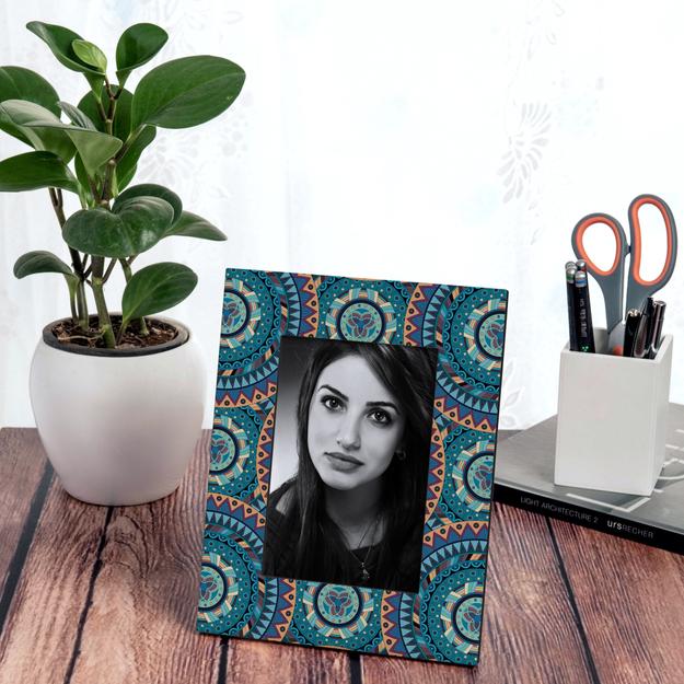 Blue Mandala Photo Frame 9x7