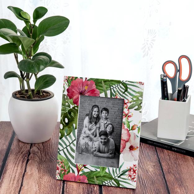 Tropical Hibiscus W Photo Frame 9x7