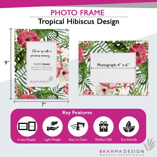 Tropical Hibiscus W Photo Frame 9x7