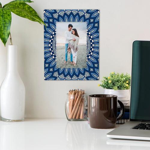 Blue Mandala 2 Photo Frame 9x7