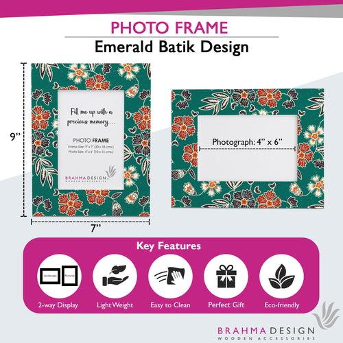 Emerald Batik Photo Frame 9x7