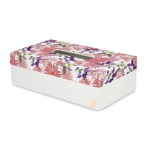 Pink Asters Tissue Box