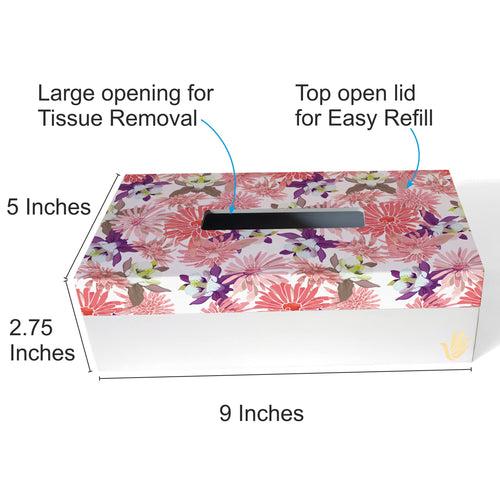 Pink Asters Tissue Box