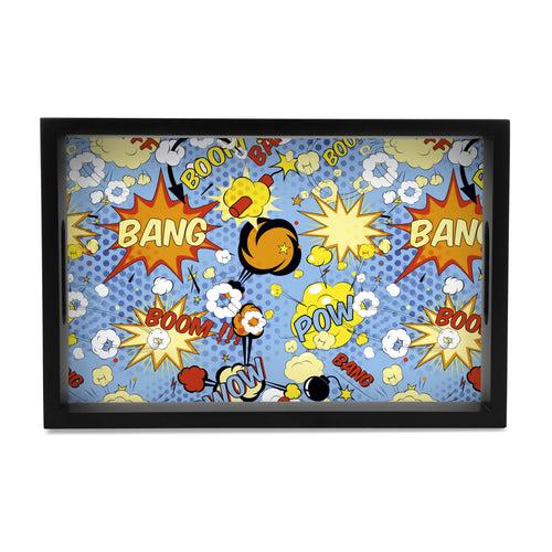 Comic Bubbles Rectangular Tray for Children