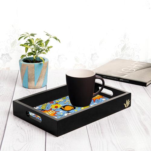 Comic Bubbles Rectangular Tray for Children