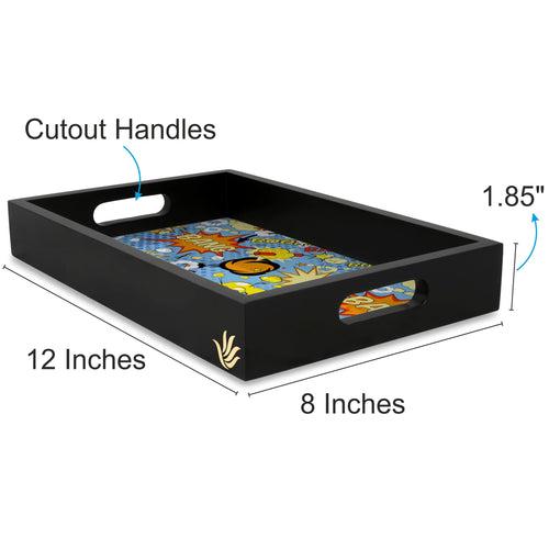 Comic Bubbles Rectangular Tray for Children